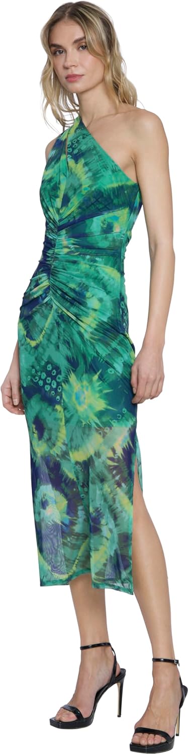 Donna Morgan Womens One-Shoulder Keyhole Midi Dress for Women | Formal & Cocktail Dresses for Women - Image 2