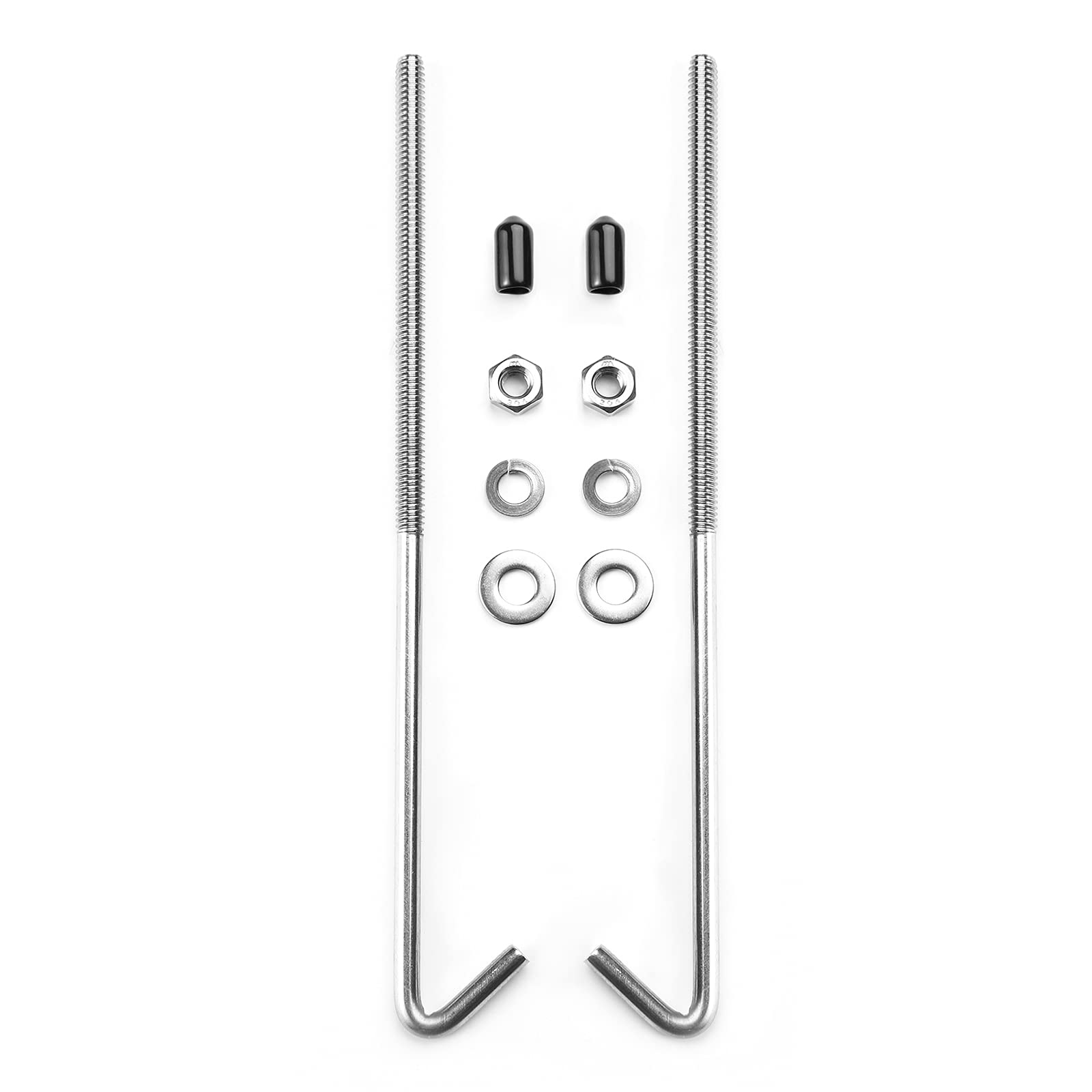 ARONOVA 18-8 Stainless Steel J Hook Battery Hold Down Bolts (11 inch)