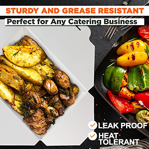 image for Fit Meal Prep [30 Pack] 76 oz Paper Take Out Containers 8.6 x 6.3 x 2.