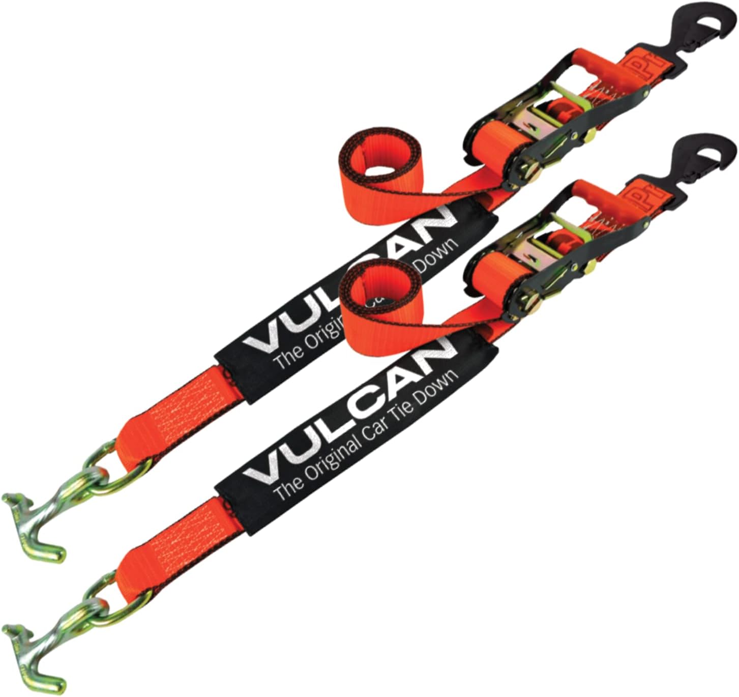 VULCAN Car Tie Down with Universal FastStrap Frame Hook