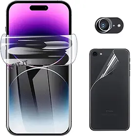 CORONITAS Película de Hidrogel para iPhone 16e, Proteção Frontal e Traseira, Película para Proteção Câmera, Transparente HD, Compatível com iPhone 16e, Tela 6,1 Polegadas