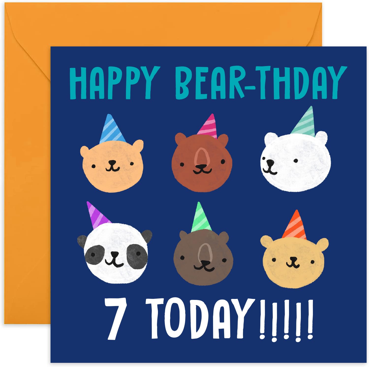 Geburtstagskarte Zum 7. Geburtstag – Weltraum-Design Für Jungen & Mädchen (120x170 Mm, Blanko Innen)
