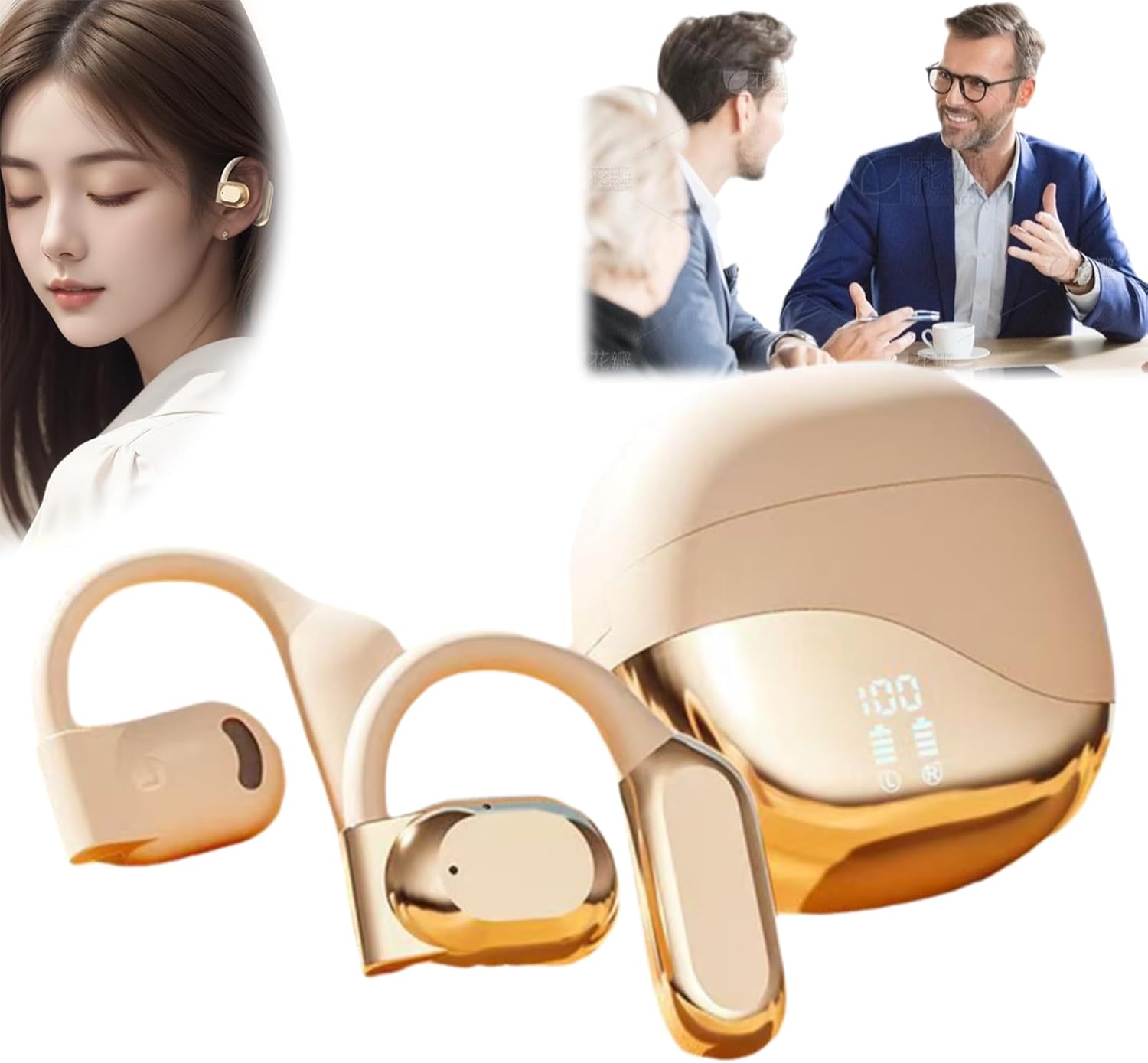 AI Language Translator Earbuds, AI Translation Earbuds Actual Time, Wi-fi Bluetooth Translation Earbuds, Ai Translation Wi-fi OWS Bluetooth5.4 Earphones,144 Languages Accents Translation (#A)