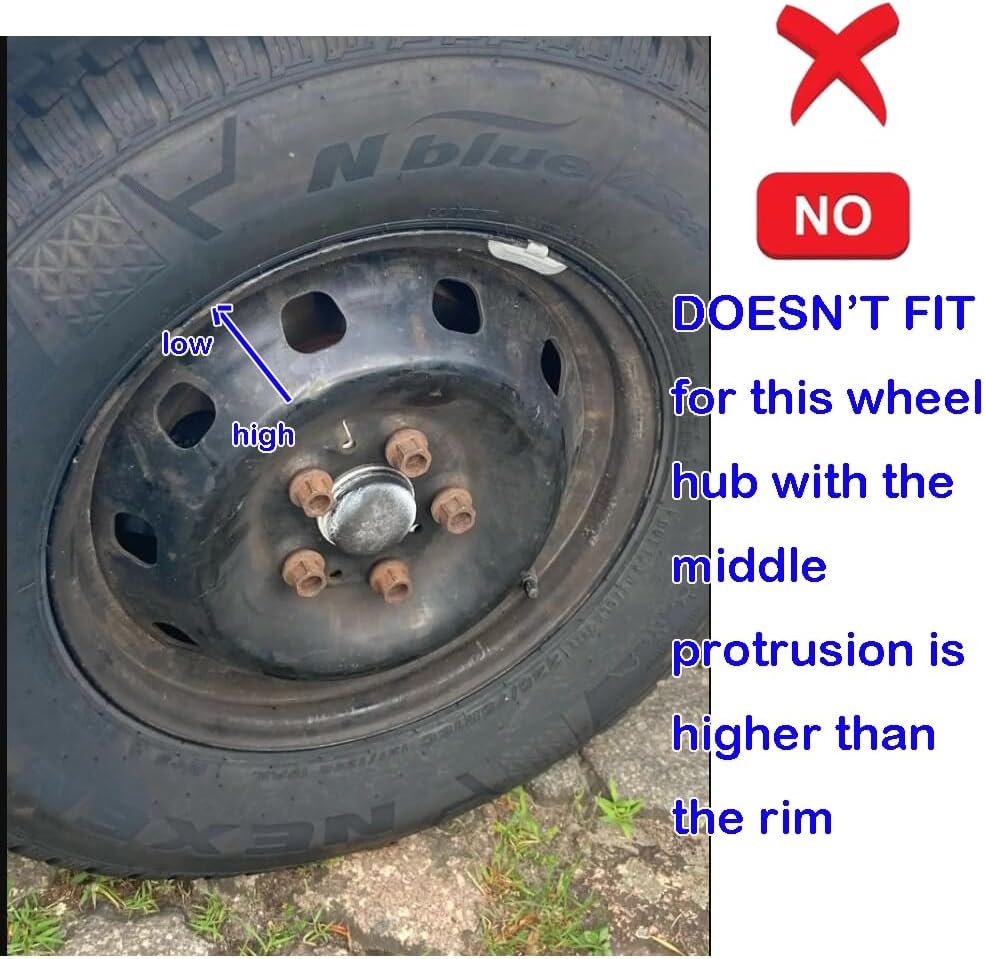 16 Inch Wheel Covers, Hubcaps Set of 4, Hub Cover Fit for R16 Rim, Wheel Trim Cover Silver