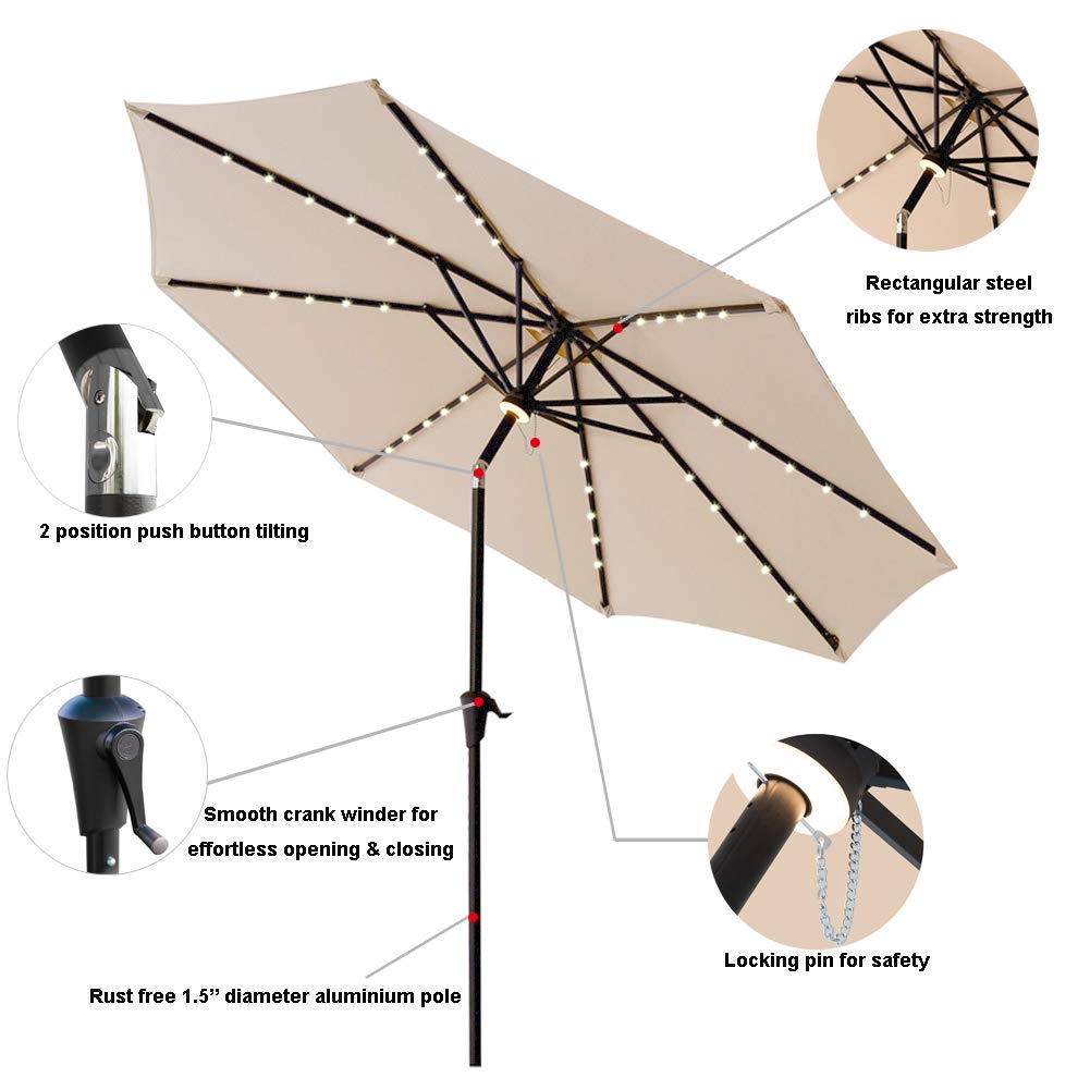Amazon Com C Hopetree Patio Umbrellas With Lights