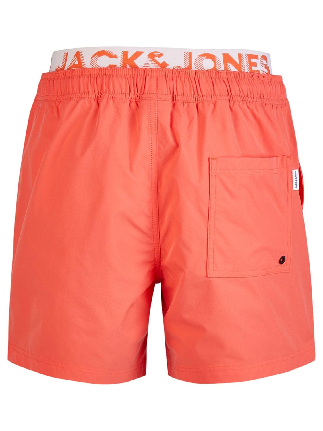 JACK & JONES Badehose Herren lang Badeshorts Doppelter Bund Maui JJSWIM Kurze Hosen Schwimmhose Shorts Schwarz Blau Coral S M L XL XXL 3XL