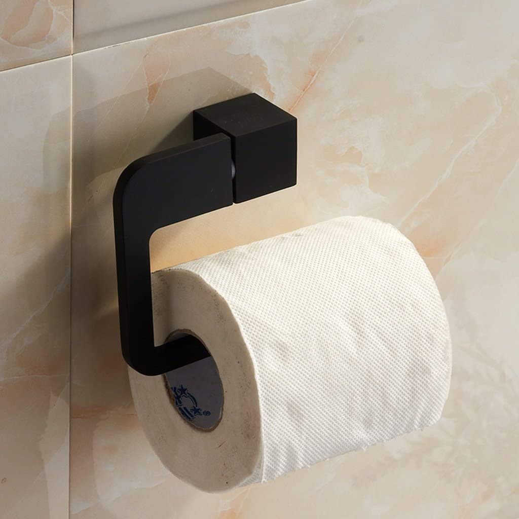 XYNSNDB Porta Carta igienica da Bagno Porta Rotolo di Carta velina in Acciaio Inox Nero Opaco, Supporto da Parete