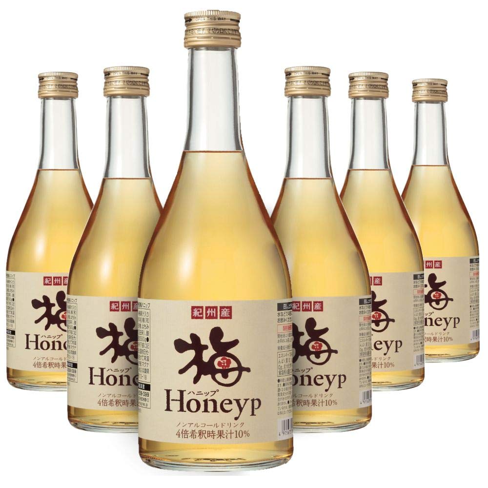 コプリナ 紀州産梅ハニップ 590g 6本セット 希釈ドリンク 梅ジュース 梅シロップ おうち飲み会 ノンアルコール ウメ 4倍希釈10％果汁 手作り風 甘さ控えめ 健康食品 安心国内製造 コプリナ