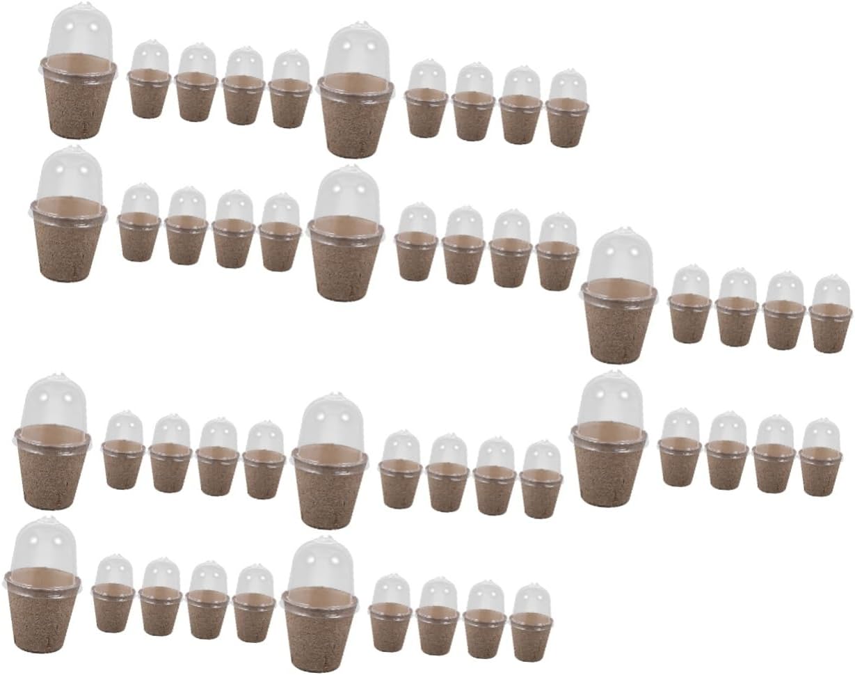 BESPORTBLE 50pcs Paper Nursery Pots Planting Cups Drainage for Fragile Roots for Garden and Home Plant Cultivation