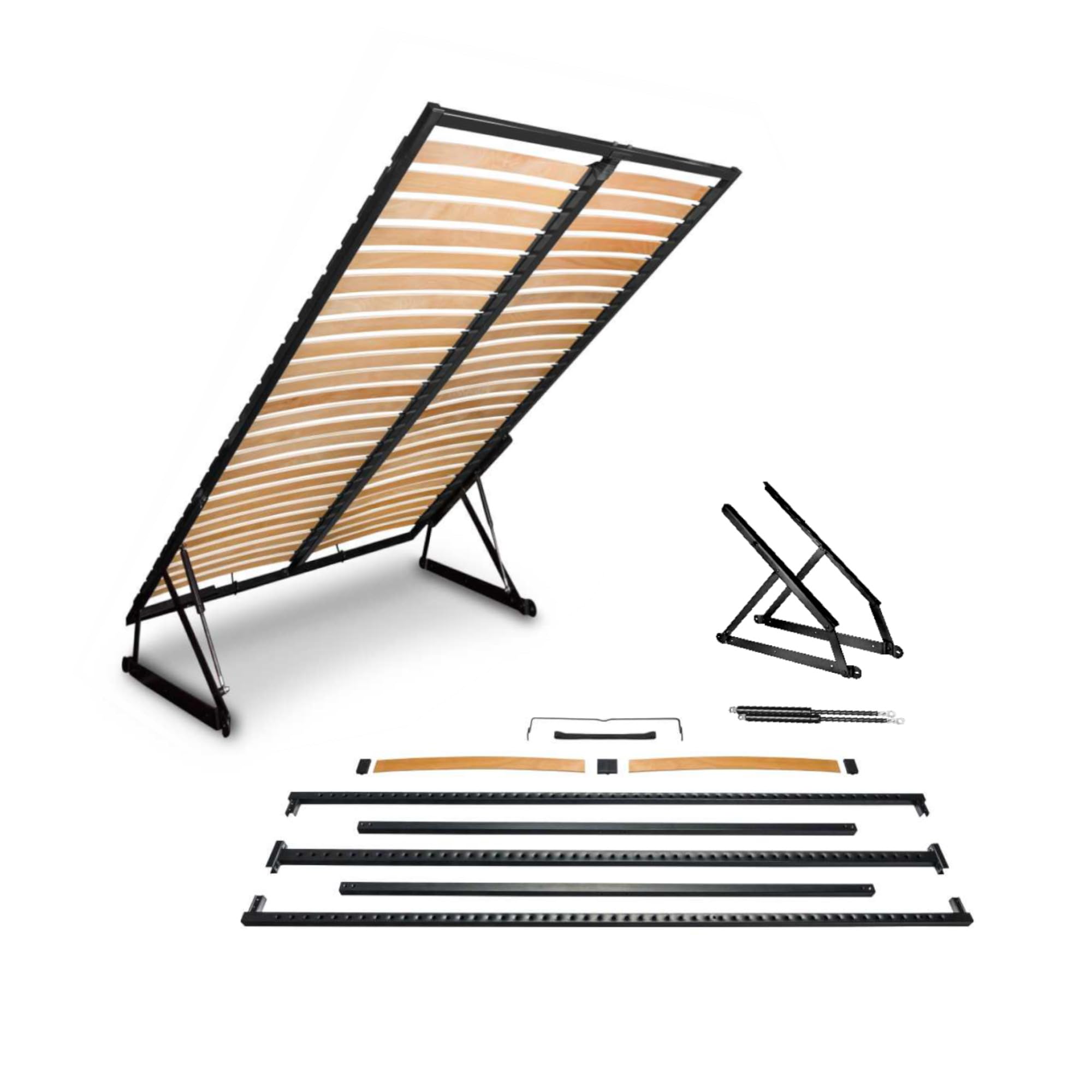 Lattenrost mit Hebemechanismus für Bett Lattenrahmen klappbar Metall Lattenrahmen für Bettkasten klappbar Bettkastenfunktion 90x200,120x200,140x200, 160x200, 180x200, 200x200 (140x200)