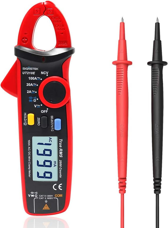 Signstek UT210E Handheld RMS AC/DC Mini Digital Clamp Meter Resistance Capacitance Tester