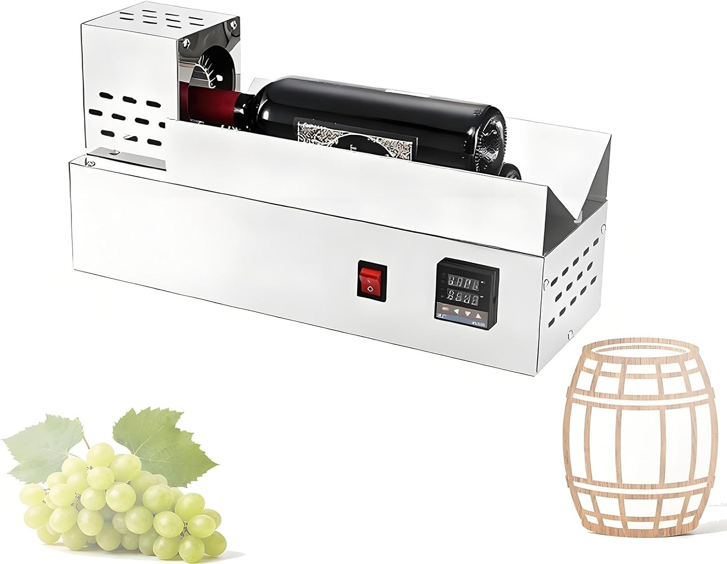 600W Electric Bottle Cap Sealing Machine,110V/220V Capsule Shrinking Machine,Shrink Wrap Machine For 80mm Pvc Pp Pof Pe Wraps, Digital Thermostat, 5-8s Stamping, For Resealing