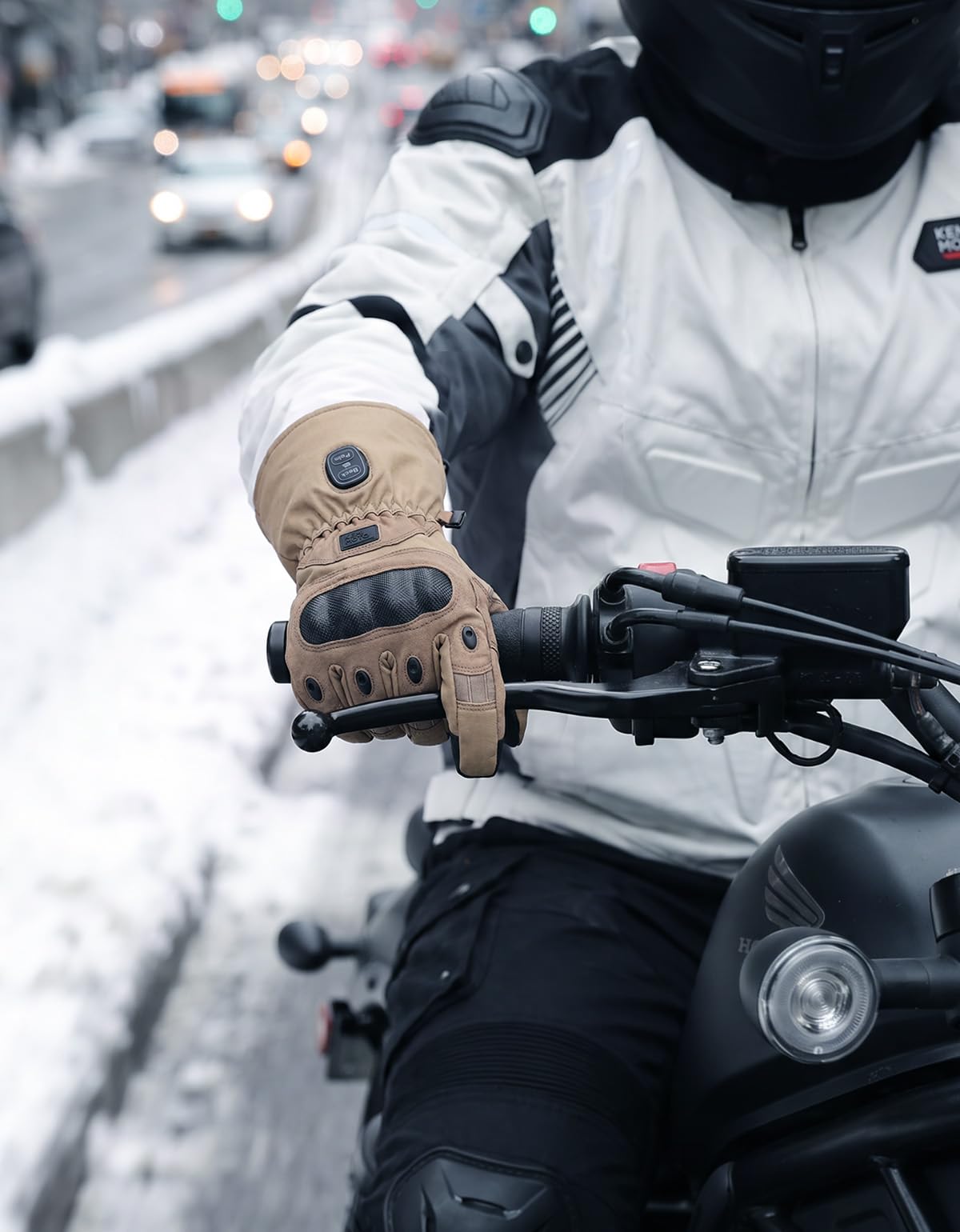 KEMIMOTO Guantes tácticos calefactables,Térmicos para Actividades al Aire Libre y Motociclismo