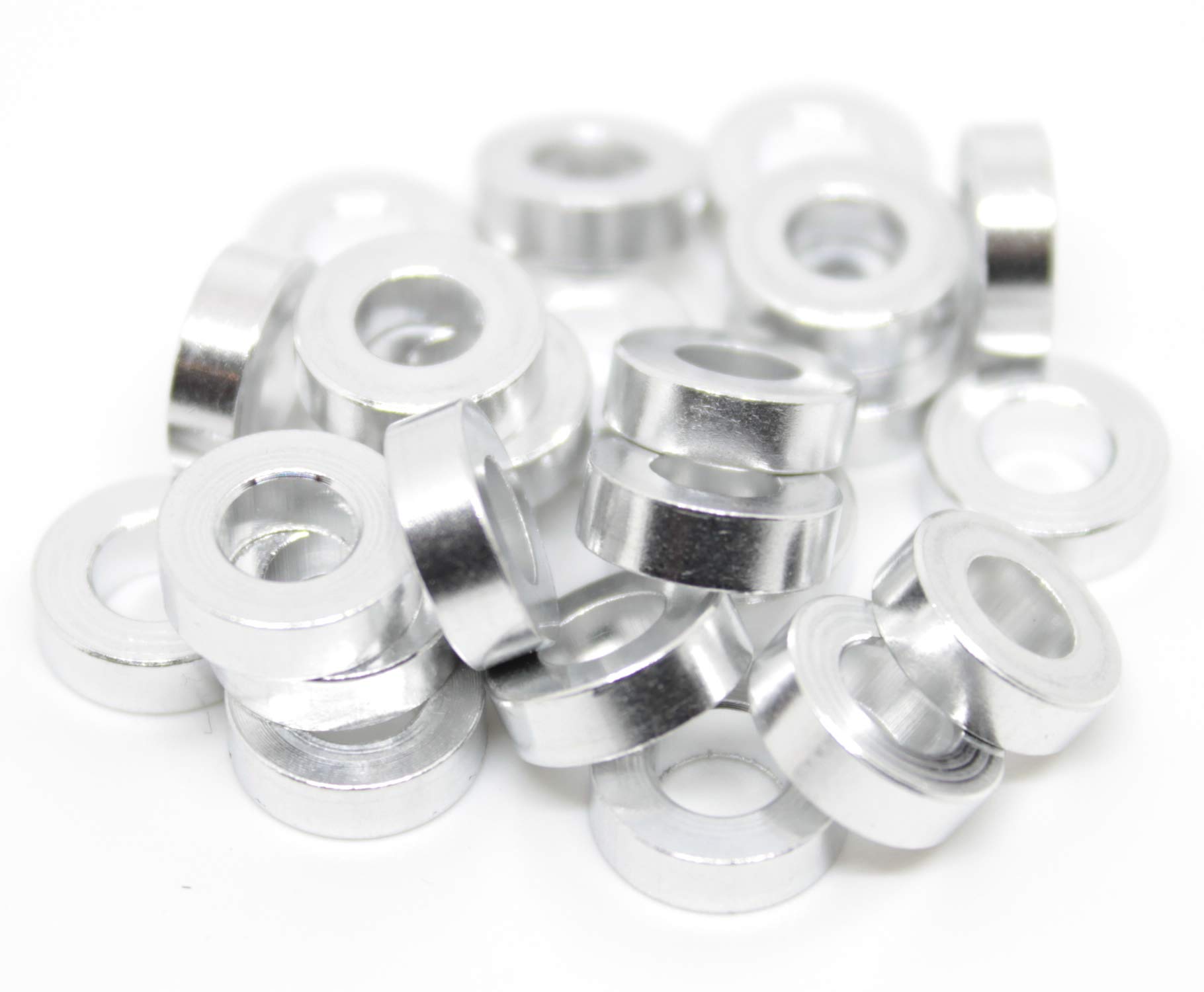 Aluminium Spacers M5/5mm - 3.175mm (1/8 inch) Length - Spacer Multi-Packs for V-Slot (8)