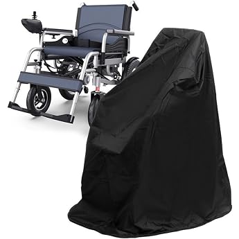 Waterproof Cover for Wheelchair Bicycle Scooter Protective Cover for Wheelchair Rainproof Cover for Electric Wheelchairs Windproof Oxford Protective Cover for Outdoor Use 115 x 65 x 120 cm