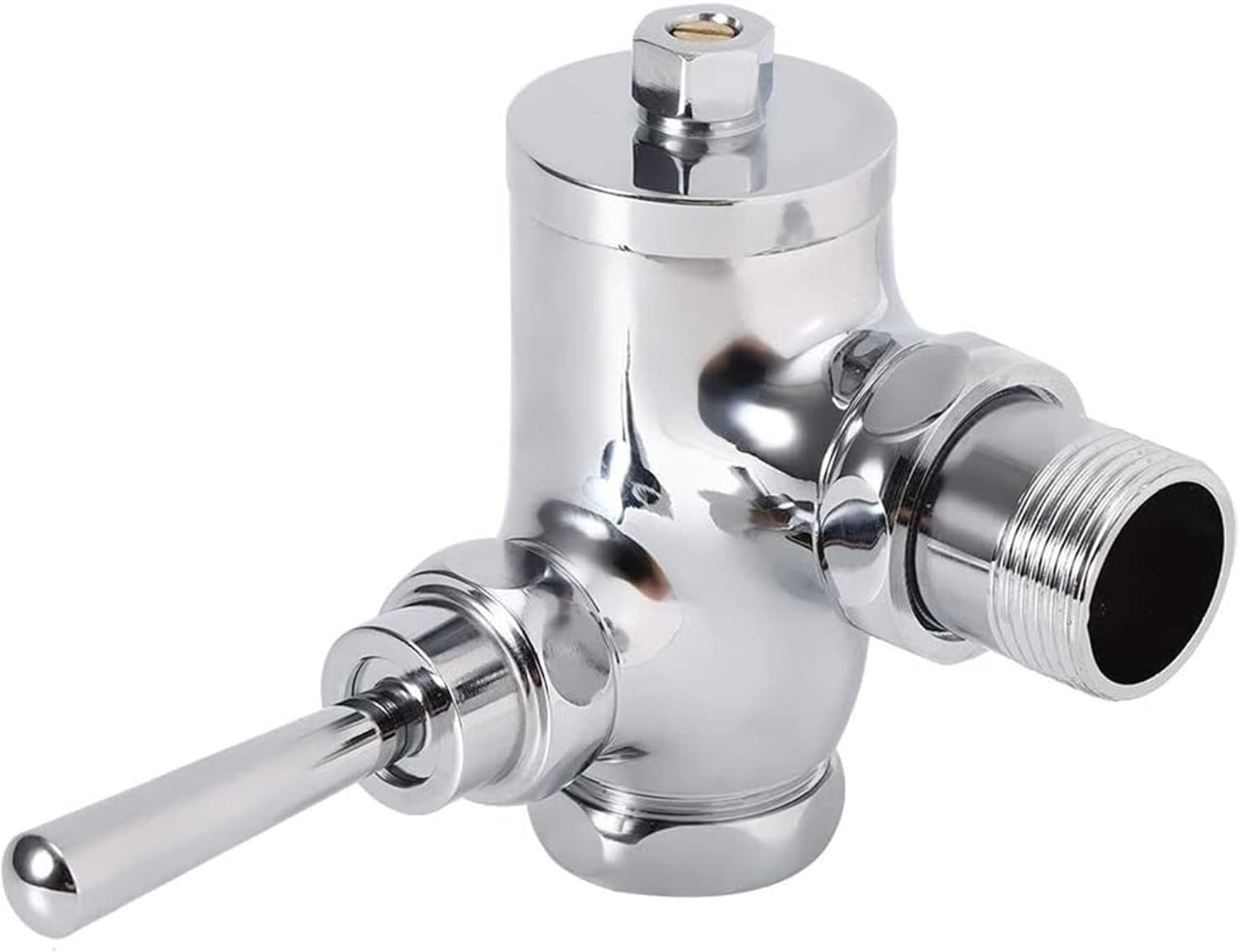 Flush Valve, Urinal Flush Valve, Universal High Performance Toilet Fill Valvem, G1in Right Angle Hand Pressing Type Urinal Flush Valve