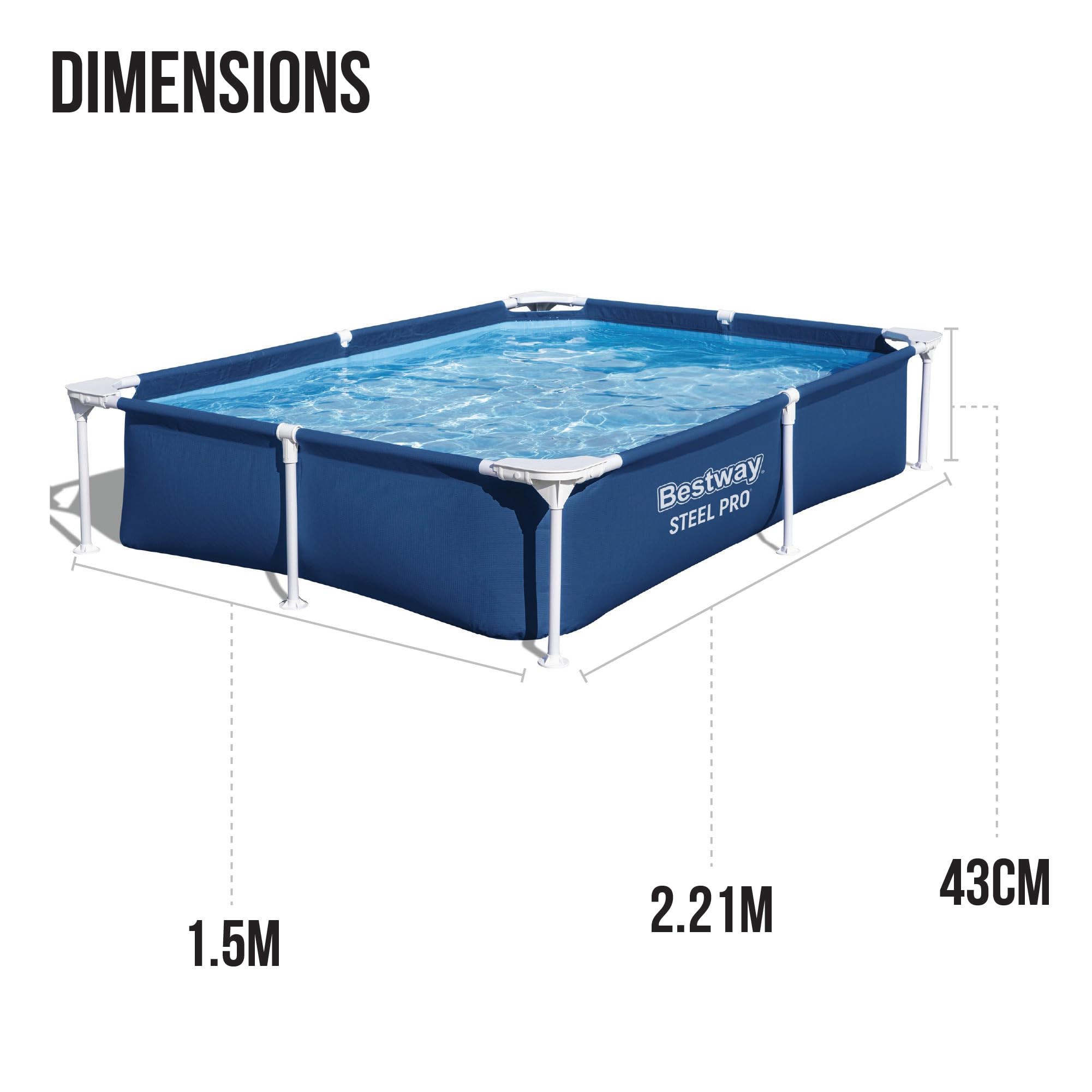 Basen Demontowalny Bestway 221 x 150 x 43 cm