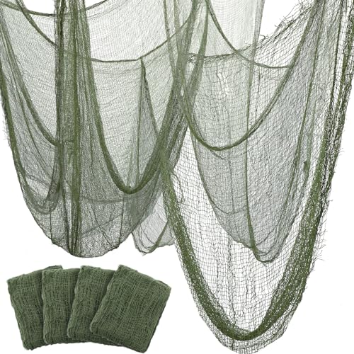 HunnmingRe 4 Pcs Halloween Creepy Cloth Moss Green 30 x