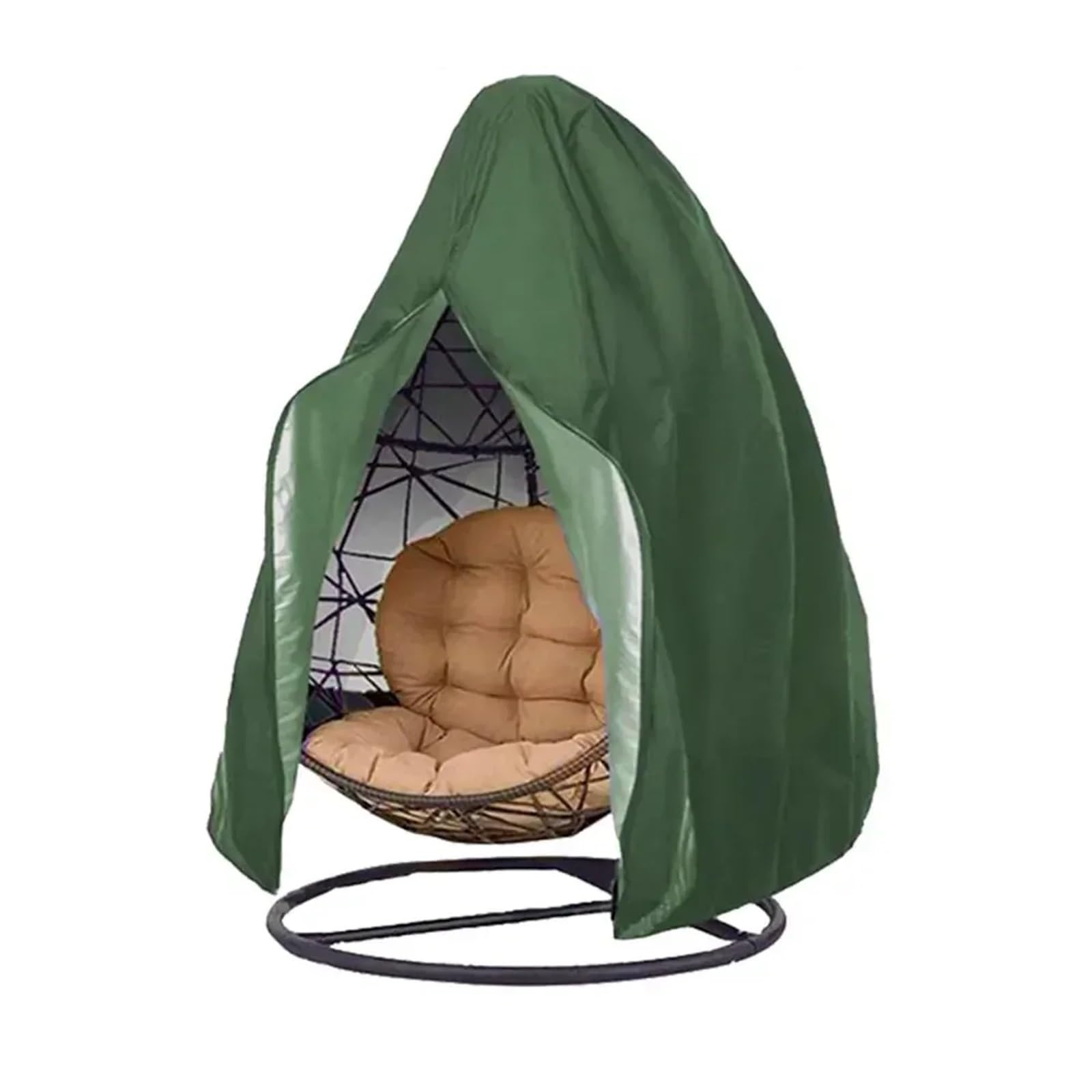 Aywtiun Green 115X190cm Egg Chair Cover Black Patio Chair Cover Hanging Egg Swing Waterproof Cover For Egg Chair On Stand(Green 115X190cm)