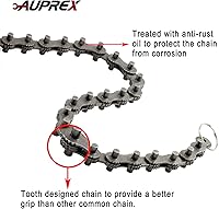 Vista 4 de Llave inglesa de filtro de aceite de cadena de trinquete de servicio pesado ajustable de acero al carbono resistente de 12 pulgadas