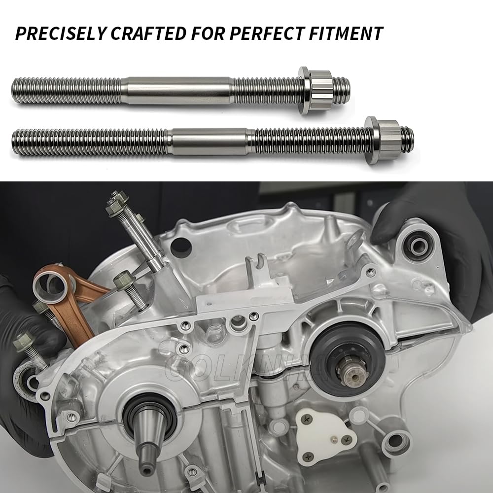 Titanium Crankcase Top Bottom Stud Kit Compatible with Yamaha Banshee 350 YFZ350 OEM# 90116-08232-00 90116-08064 95707-085000000