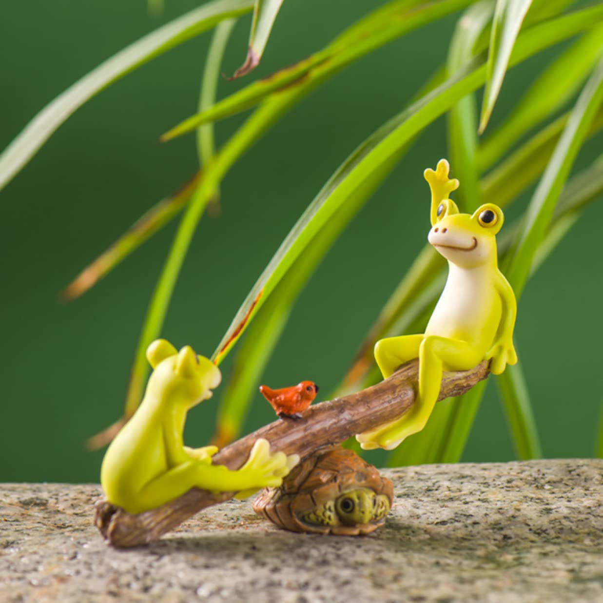 置物 オブジェ ガーデンオーナメント カエル かえる 4個セット 屋外 屋内 インテリア 玄関 リビング ダイニング 装飾 庭 ガーデニング 装飾 ガーデン セラミック 可愛い ギフト インテリア用