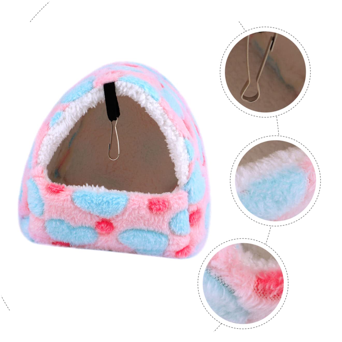 Mipcase 4 Piezas Cama Pequeña Invierno Cálido Hámsteres En Roedores Escondite Jugando Calentamiento Polar Térmico L Descansando Enano Hogar Rata Calor Colgando con Cerdo