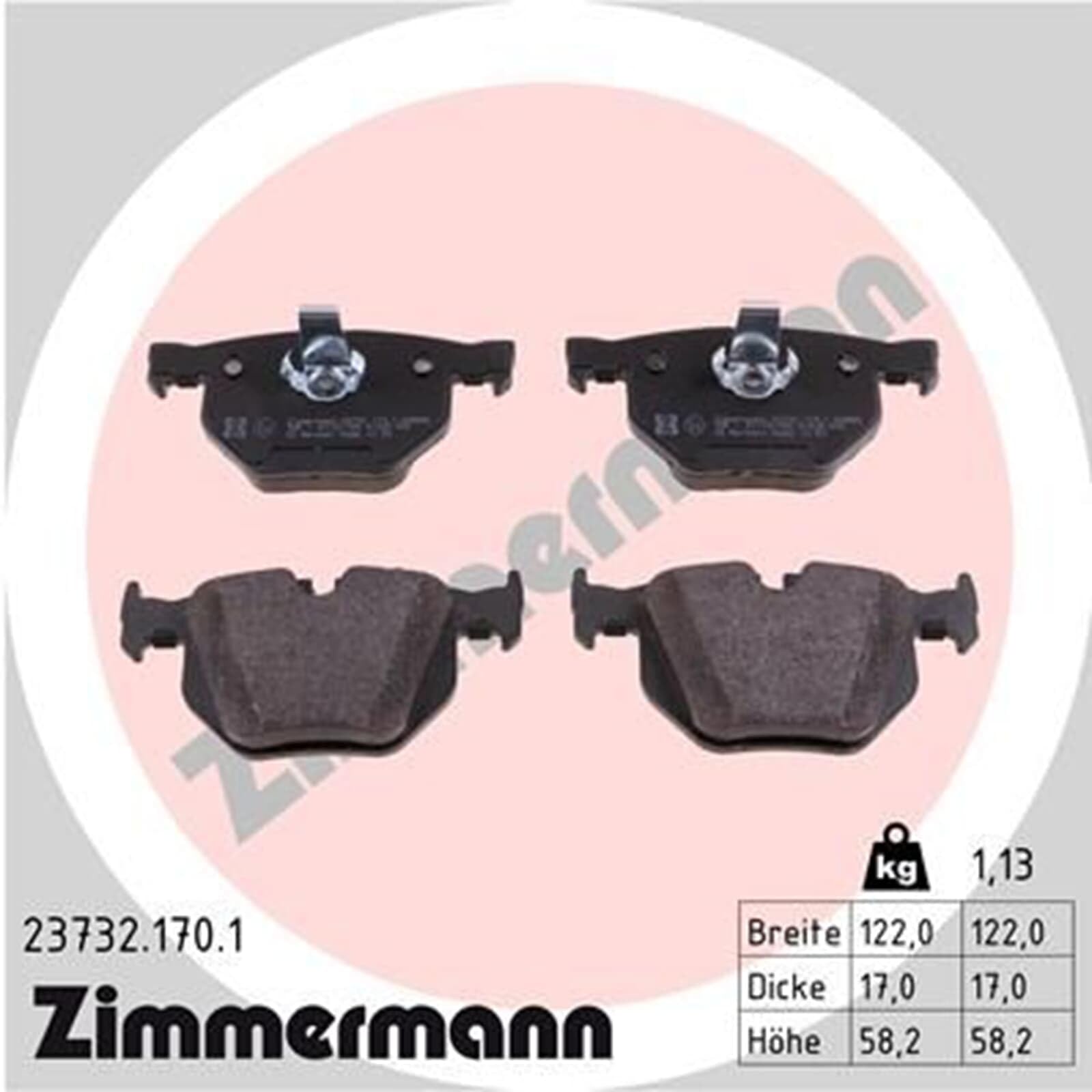 Zimmermann Sport Bremsscheiben + Beläge vorne + hinten | 150.3403.52+23312.200.1+150.3405.52+23732.170.1 Kompatibel mit 5 (E60)