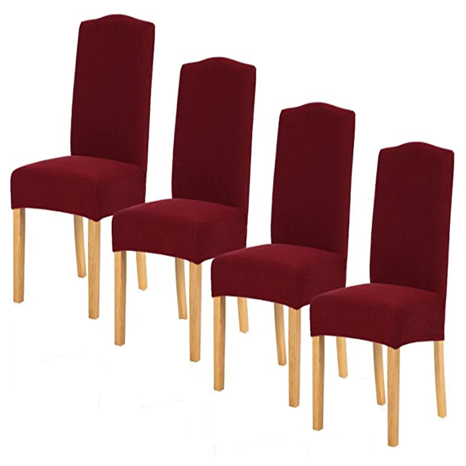 NMVAWIPT Stretch Dining Chair Slipcovers Covers Removable Kitchen Protector For Room Hotel Wedding Banquet Corn(30#,4pcs)