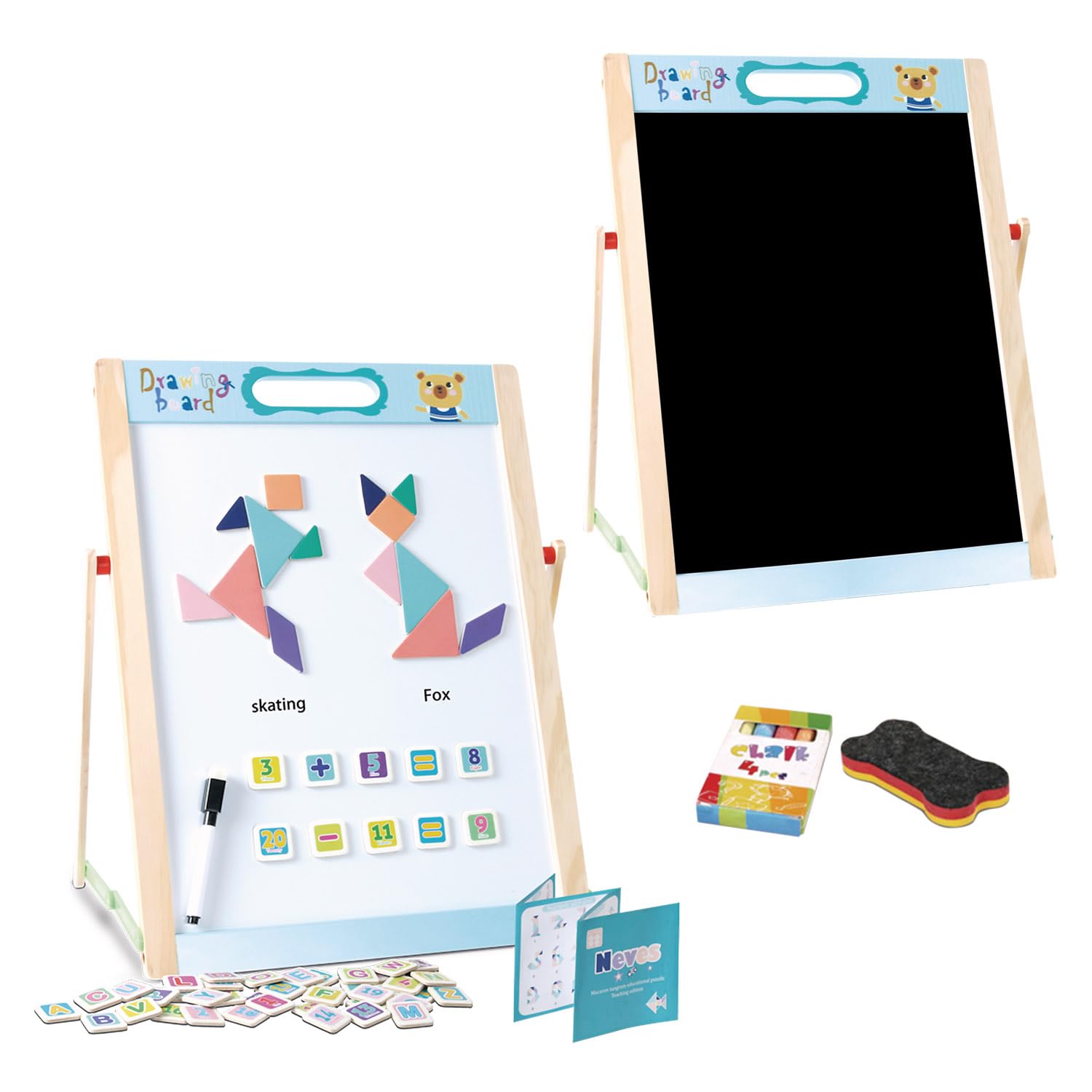 Bino world of toys 70604 Pizarra Doble Cara Multicolor