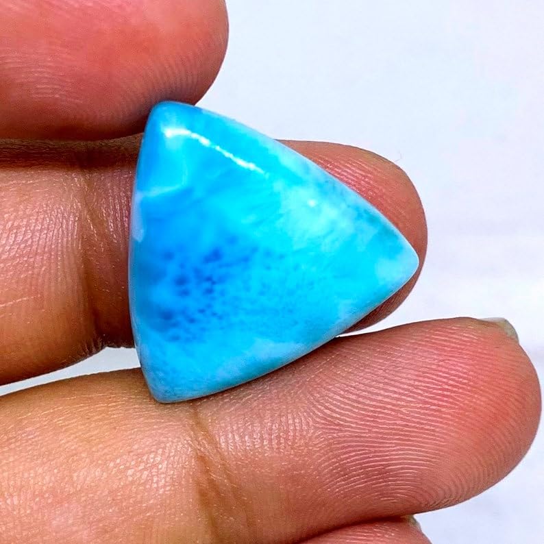 Larimar Triangle 20x20mm cabochon naturel pour création de bijoux DIY