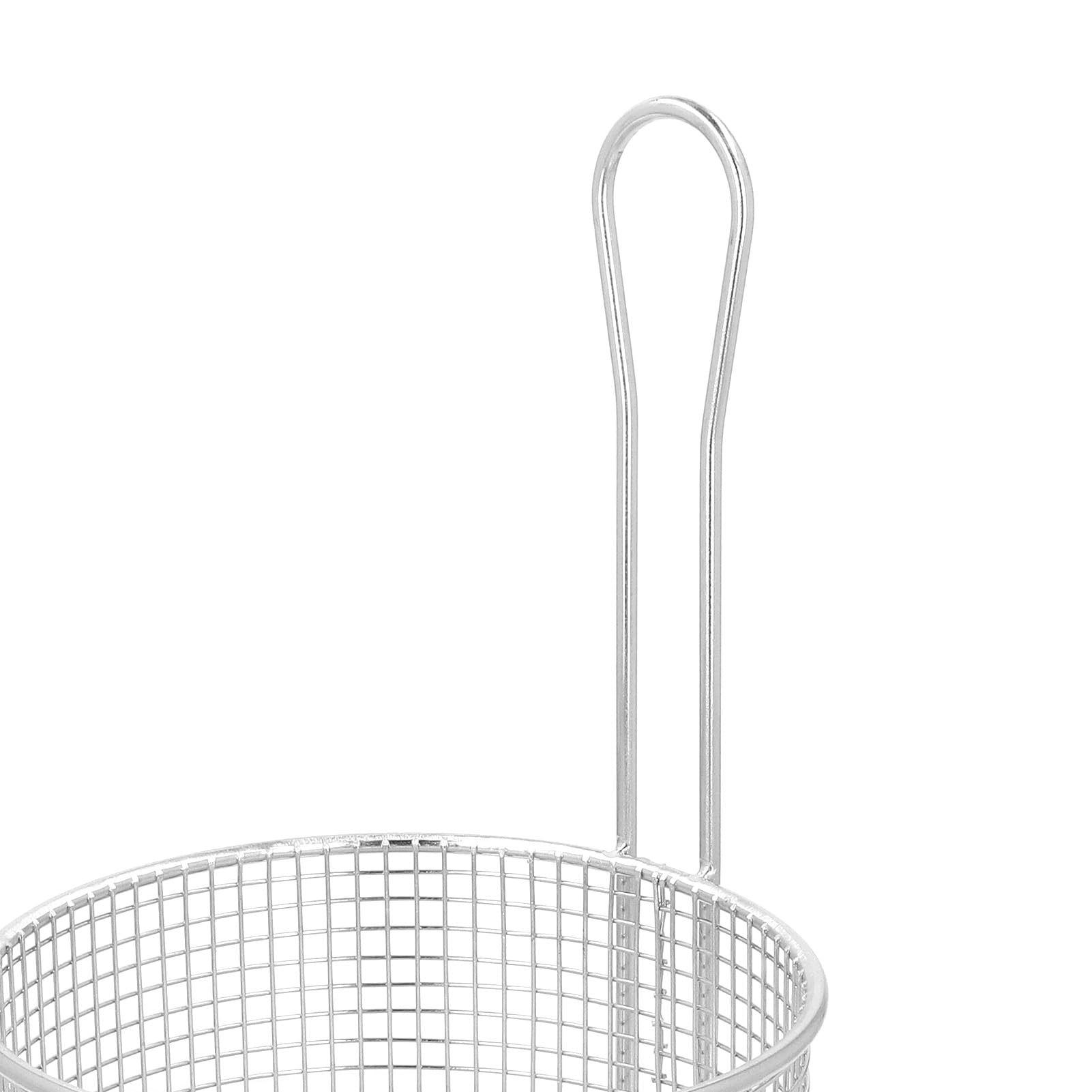 TOPINCN 304 Kosz do Frytkownicy ze Stali Nierdzewnej, Porcja do Smażenia Frytek, Kosz do Smażenia Frytek Wielokrotnego Użytku z Uchwytem, ​​odpowiedni do Smażenia Serwowania