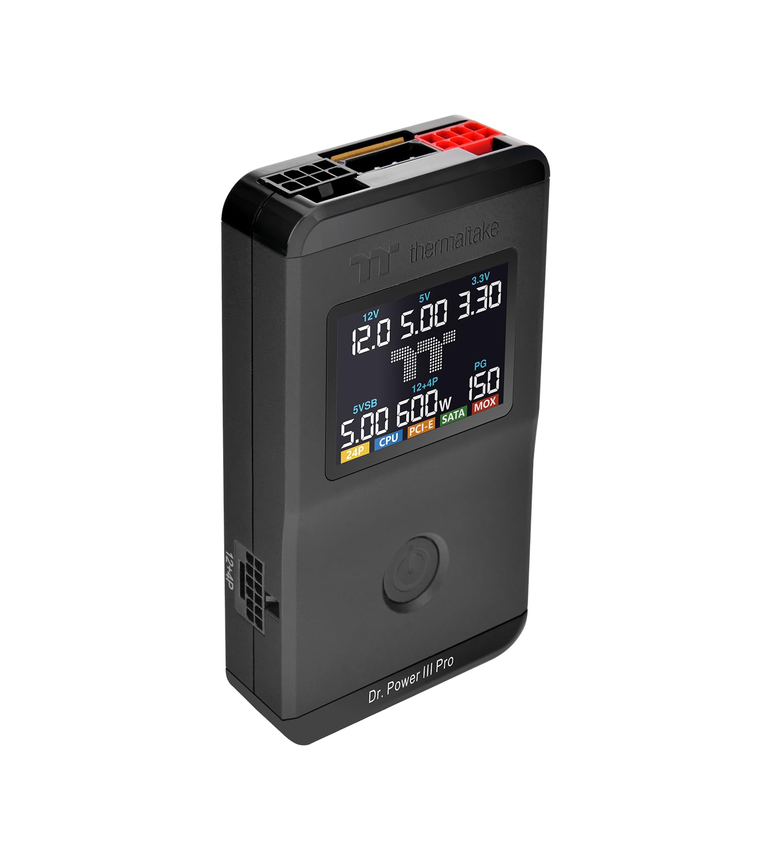 Thermaltake Dr. Power III Pro Netzteiltester | LCD‑Diagnose | ATX12V v3.1 | PCIe 12V‑2x6 | Auto/Manuell | Alarm