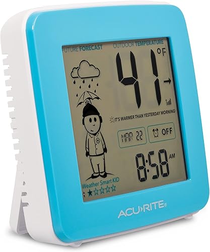 Miniatura 7 de AcuRite Estación meteorológica con reloj despertador, hora, fecha y sensor inalámbrico para exteriores para pronóstico hiperlocal y temperatura
