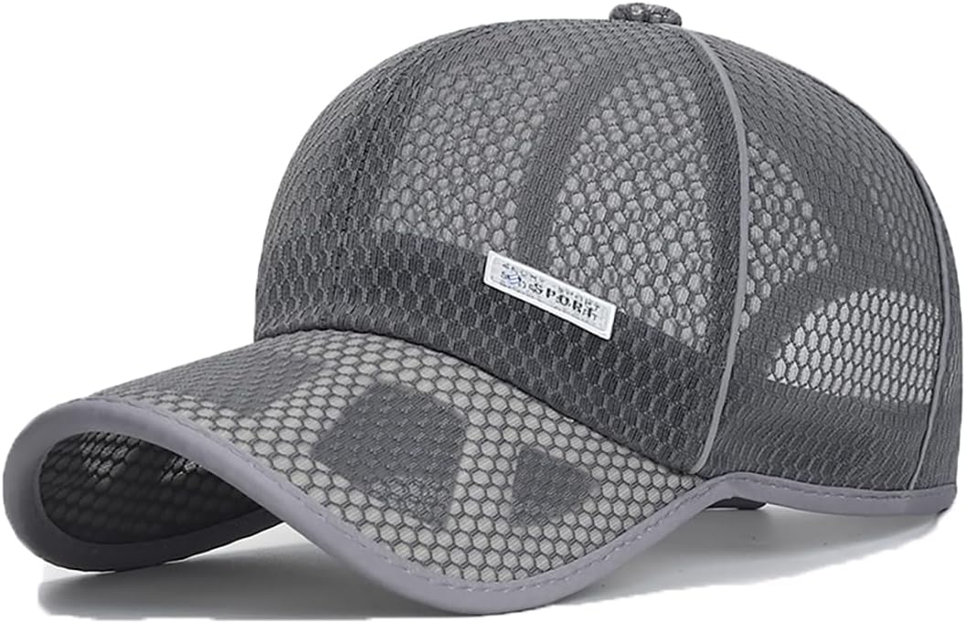 FASHIXD Mesh Baseball Cap for Men Women Summer Running Sports Hat Breathable Quick Dry Trucker Hats