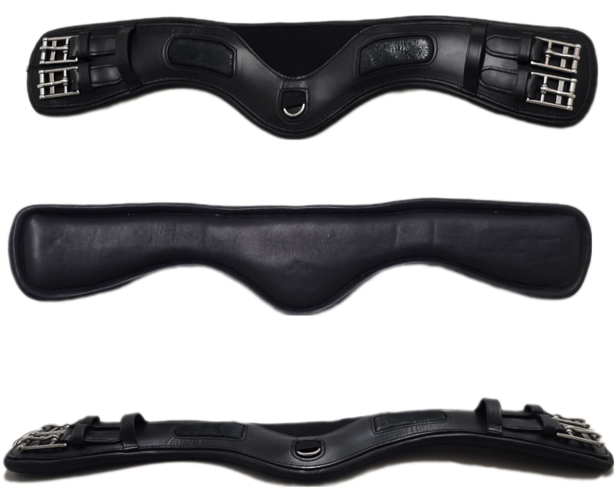 Leder Kurzgurt Mond anatomisch Slim Sattelgurt weich 60 65 70 75 cm Tysons ergonomisch Ledersattelgurt Mondgurt (75)