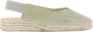 Alpargatas Planas Kavala - Menorquinas para Mujer de Piel - Color Verde