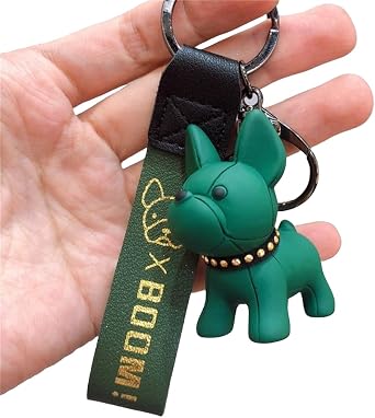 Adorable French Bulldog Keychain - Cute & Durable Frenchie Bulldog Charm - Ideal for Dog Lovers & Pet Owners