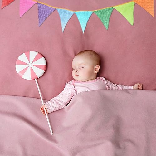 Miniatura 7 de Banderas de triángulo de tela Bandera colorida del banderín del punto en la cuerda para la