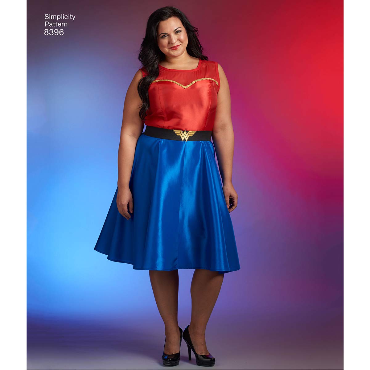 Amazon.com: Simplicity 8396 BB Plus Size Belted Skater Dress Cosplay Sewing  Pattern, Size 20W-28W : Arts, Crafts & Sewing