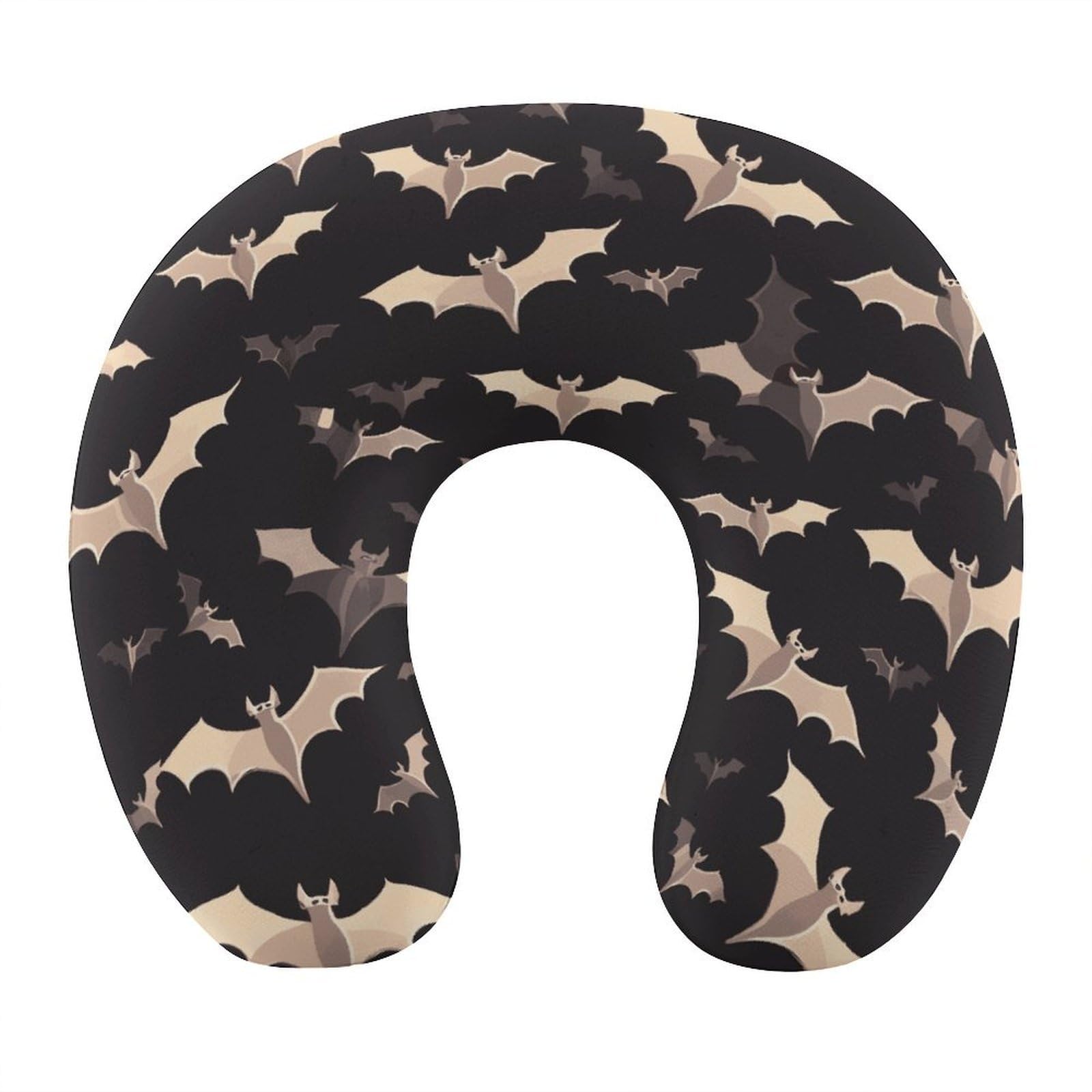 Btcowzrv Style Halloween Flying Bats U Shaped Neck Pillow Travel Pillows