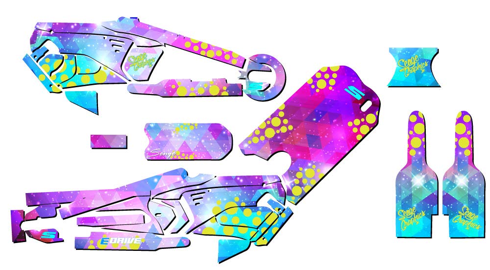 16eDRIVE Space KADET Galaxy Senge Graphics Kit Compatible with Stacyc