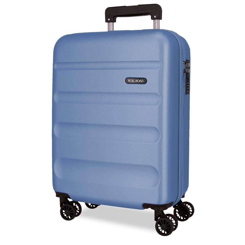 Roll Road Flex Maleta de Cabina Denim 38x55x20 cm Rígida ABS Cierre de combinación Lateral 33L 2,​5kg 4 Ruedas Dobles Equipaje de Mano