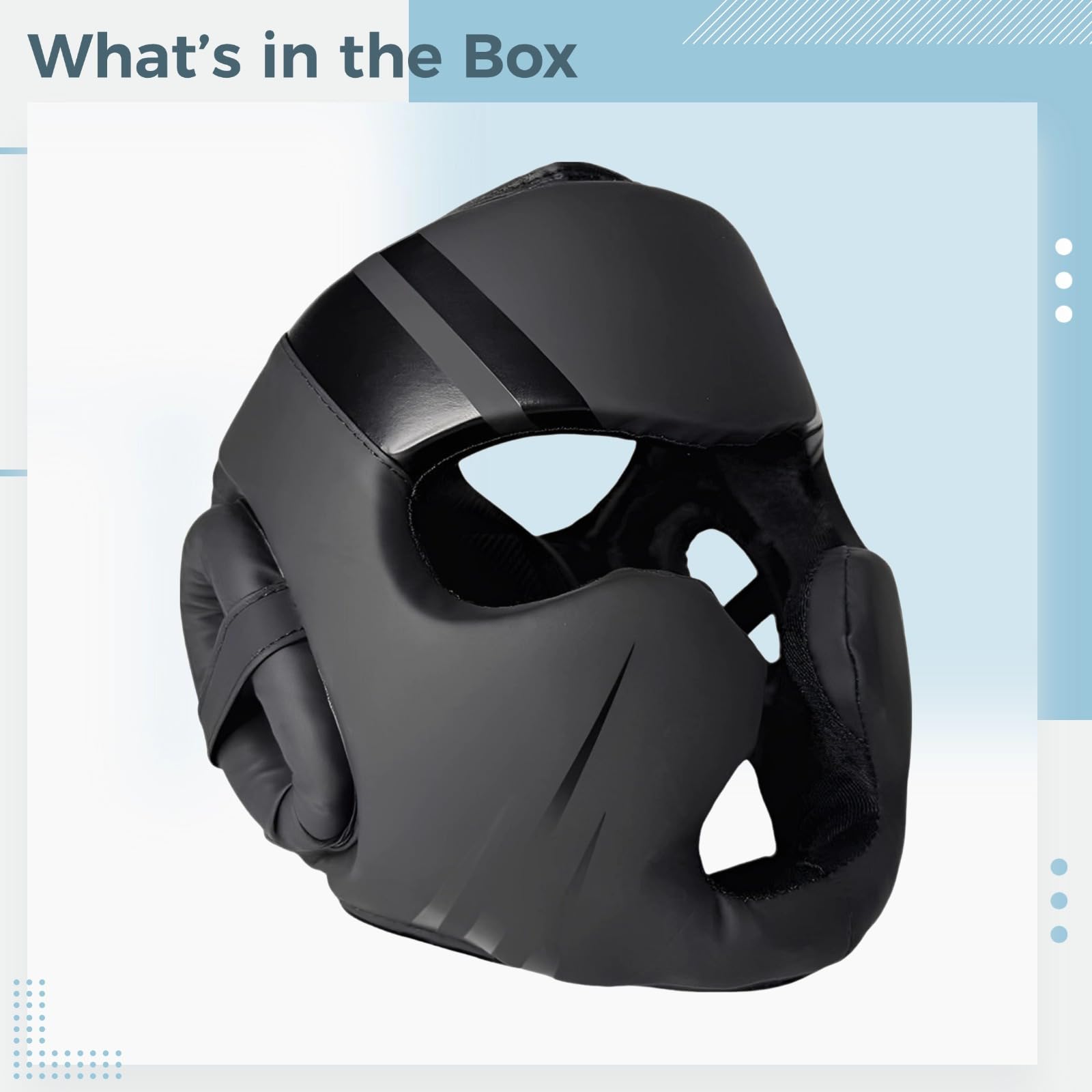 Casco ligero de Muay Thai con protección completa, 1.18 en la barra delantera, 9.84 pulgadas de ancho, casco de entrenamiento para boxeo, sparring y mamá