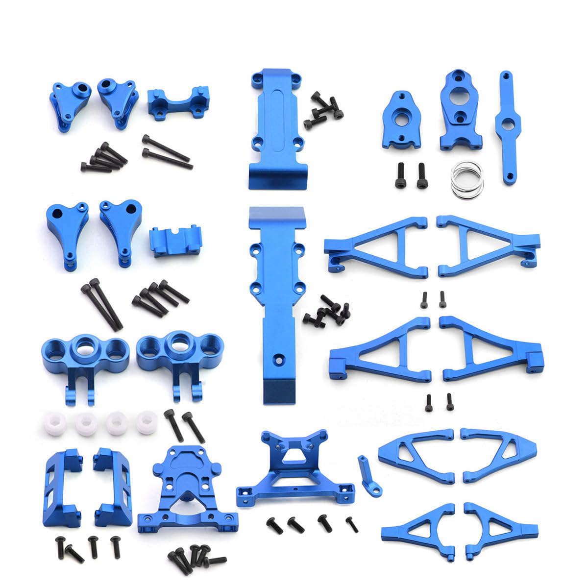 Ramię zawieszenia ze stopu aluminium, kolumna samochodowa, grupa kierownicza, siedzenie serwomechanizmu, ulepszone części kombi do TRAXXAS 1/16 Revo Slash Summit RC Car (niebieski)