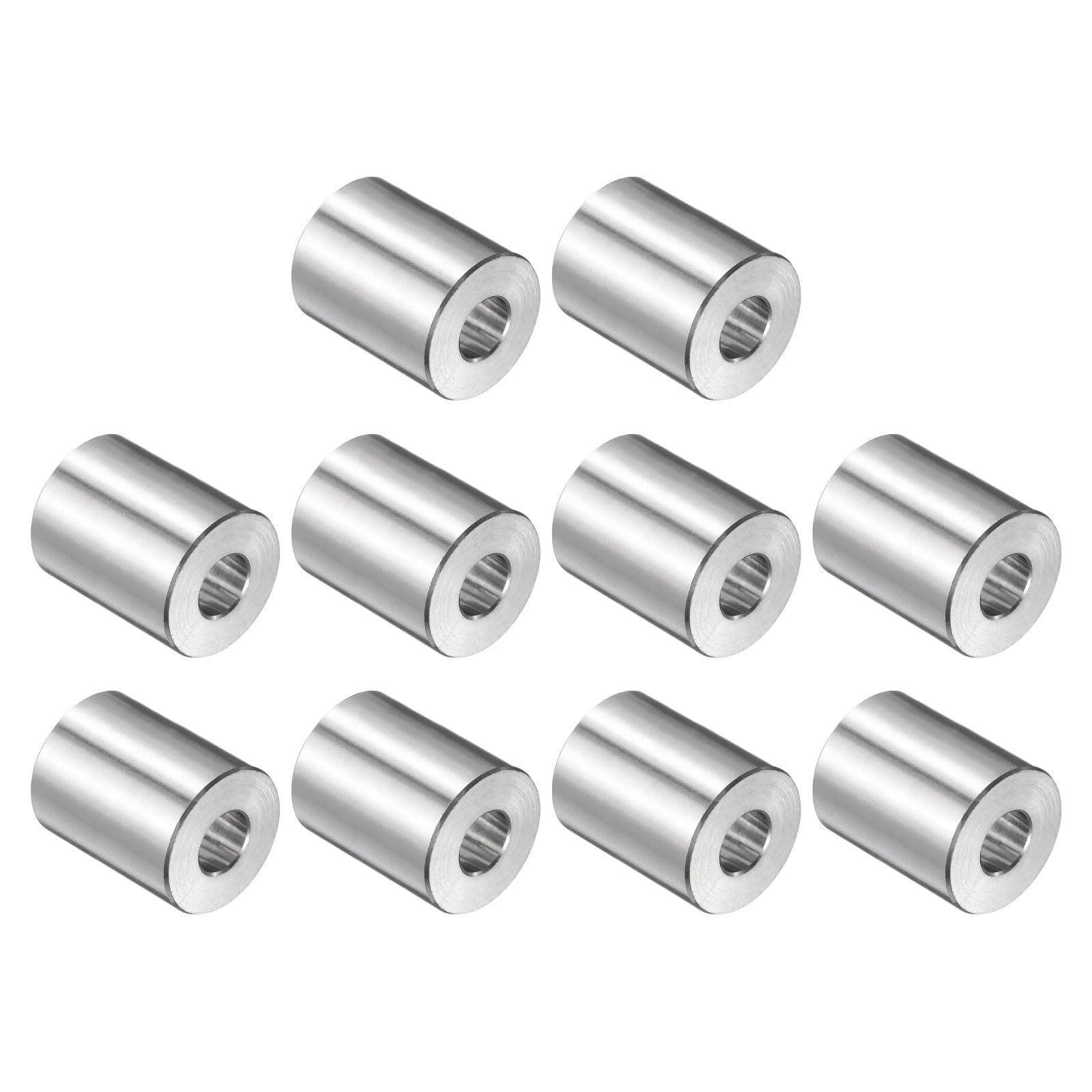 uxcell 10pcs Stainless Steel Spacer 5/16" Bore x 3/4" OD x 13/16" Length Screw Bushing Plain Finish Round Metal Spacer for M8 Screws Bolts and Rods