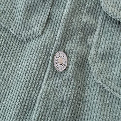 Kids Toddler Boy Fall Outfits Autumn Winter Ribbed Solid Cotton Long Sleeve Coat Classic Cozy (>2-Blue, 1-2 Years)3