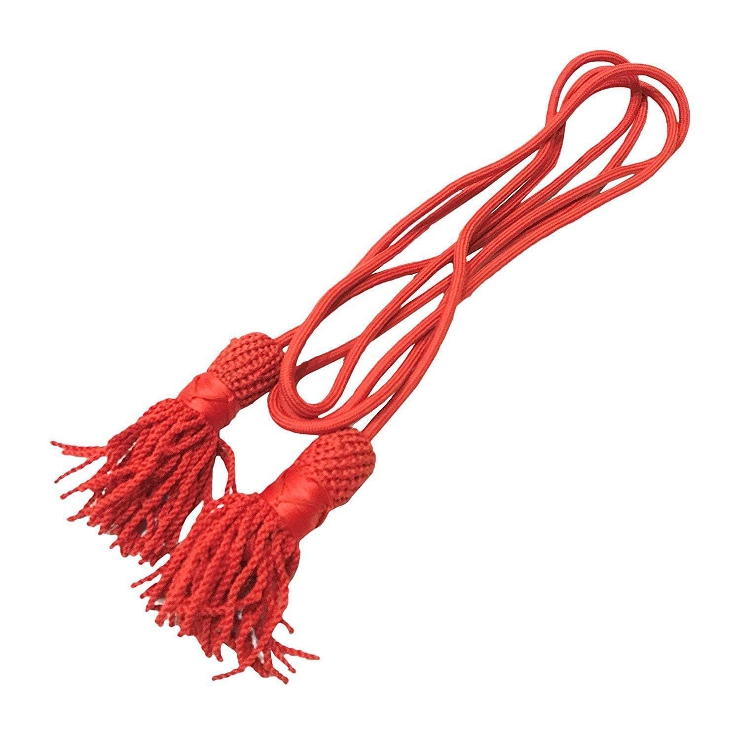 Gosaimusical Bugle Cord/Dori, Red Rope Binding,Scout/Army Bugle Cord, Traditional Silk -Length 3 Mtr. Approx.-image-1