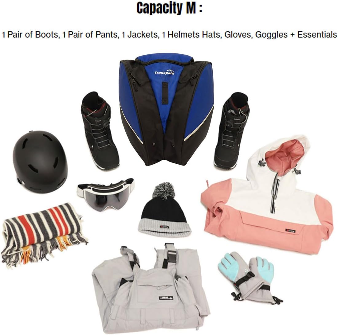 TRANSPACK Edge Junior Water-Resistant 33L Ski/Snowboard Boot Helmet Goggles & Gear Backpack Bag