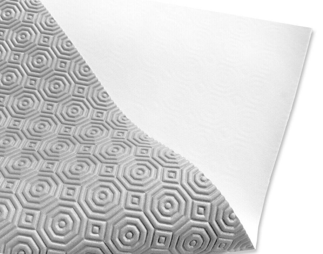 emmevi Tischschoner Molton weich grau Unterseite Tischdecke rutschfest schmutzabweisend stoßfest 140 x 220 cm